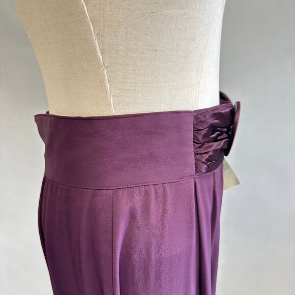 Cache purple high waist wide leg palazzo cumberbund pants‎ Size 12 Deadstock NWT - Picture 11 of 15